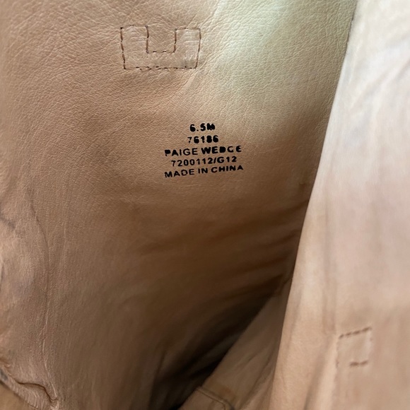 FRYE Paige Wedge Tall Leather Riding Boots EUC - Picture 13 of 15